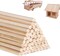 25 Wooden Dowel Rods – 1/4"x12" Unfinished Bamboo Sticks for Crafts & DIY Projects